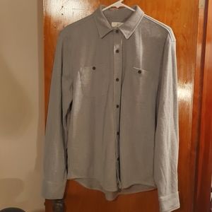 Men's Gray long sleeve button down shirt
